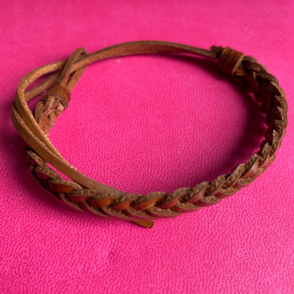 Brown leather bracelet